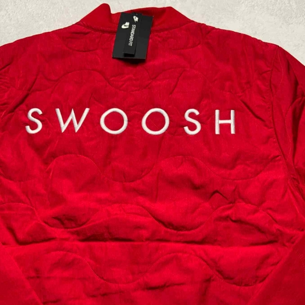NWT Men's Nike SWOOSH Quilted Bomber Jacket - Picture 3 of 5